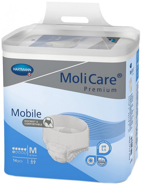 Труси поглинаючі для дорослих Hartmann MoliCare Premium Mobile 6 крапель М 14 шт